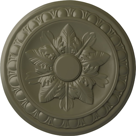 Ekena Millwork Exeter Ceiling Medallion (Fits Canopies up to 3 1/8"), 17 3/4"OD x 1 1/8"P, Painted Turtle CM17EXPTF